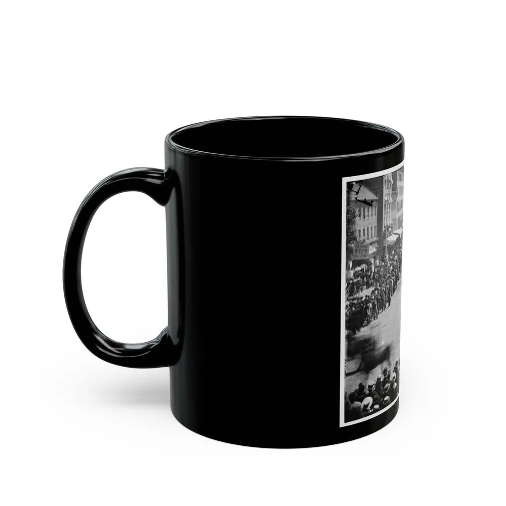 Washington, D.C. Units Of 20th Army Corps, Army Of Georgia, Passing On Pennsylvania Avenue Near The Treasury (U.S. Civil War) Black Coffee Mug-Go Mug Yourself