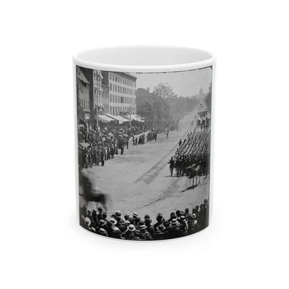 Washington, D.C. Units Of 20th Army Corps, Army Of Georgia, Passing On Pennsylvania Avenue Near The Treasury (U.S. Civil War) White Coffee Mug-11oz-Go Mug Yourself