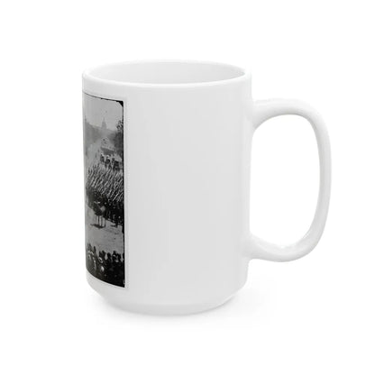 Washington, D.C. Units Of 20th Army Corps, Army Of Georgia, Passing On Pennsylvania Avenue Near The Treasury (U.S. Civil War) White Coffee Mug-Go Mug Yourself