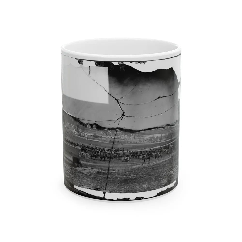 Washington, D.C., Vicinity. 17th New York Battery, With Horses Harnessed To Guns (U.S. Civil War) White Coffee Mug-11oz-Go Mug Yourself