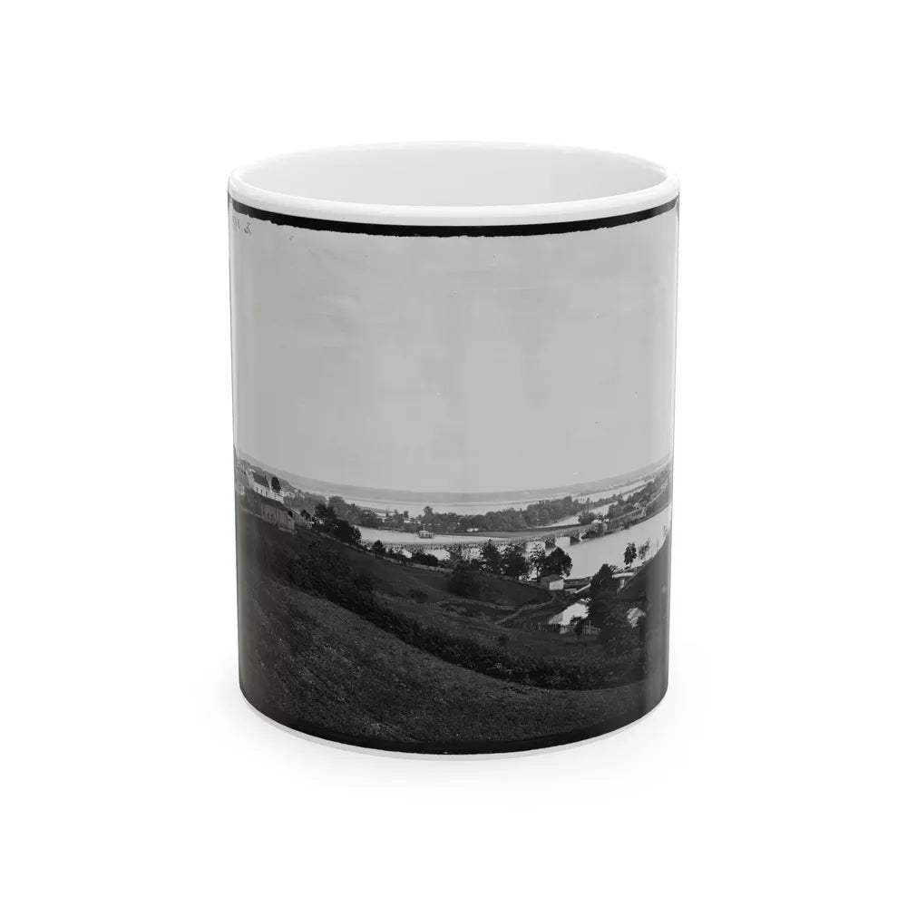 Washington, D.C. View From Georgetown Heights, With Aqueduct Bridge And Mason's Island (U.S. Civil War) White Coffee Mug-11oz-Go Mug Yourself