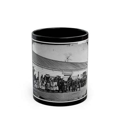 Washington, D.C. Workmen In Front Of The Ambulance Shop (U.S. Civil War) Black Coffee Mug-11oz-Go Mug Yourself