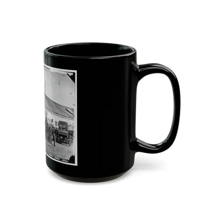 Washington, D.C. Workmen In Front Of The Ambulance Shop (U.S. Civil War) Black Coffee Mug-Go Mug Yourself