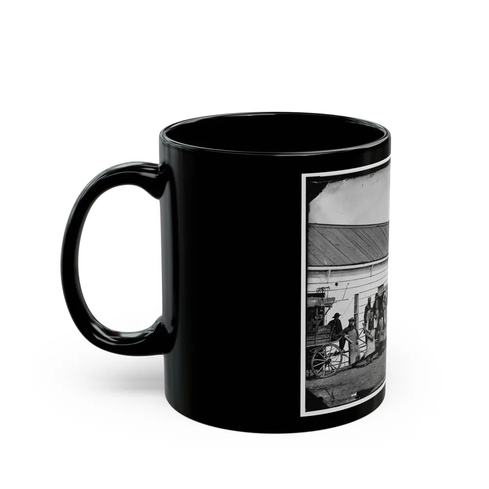 Washington, D.C. Workmen In Front Of The Ambulance Shop (U.S. Civil War) Black Coffee Mug-Go Mug Yourself