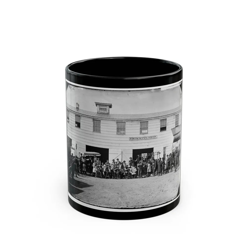 Washington, D.C. Workmen In Front Of The Trimming Shop (U.S. Civil War) Black Coffee Mug-11oz-Go Mug Yourself