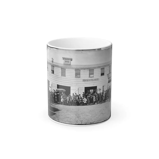 Washington, D.C. Workmen in Front of the Trimming Shop (U.S. Civil War) Color Changing Coffee Mug 11oz-11oz-Go Mug Yourself