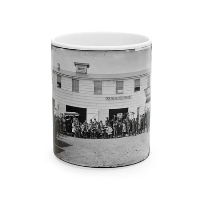 Washington, D.C. Workmen In Front Of The Trimming Shop (U.S. Civil War) White Coffee Mug-11oz-Go Mug Yourself