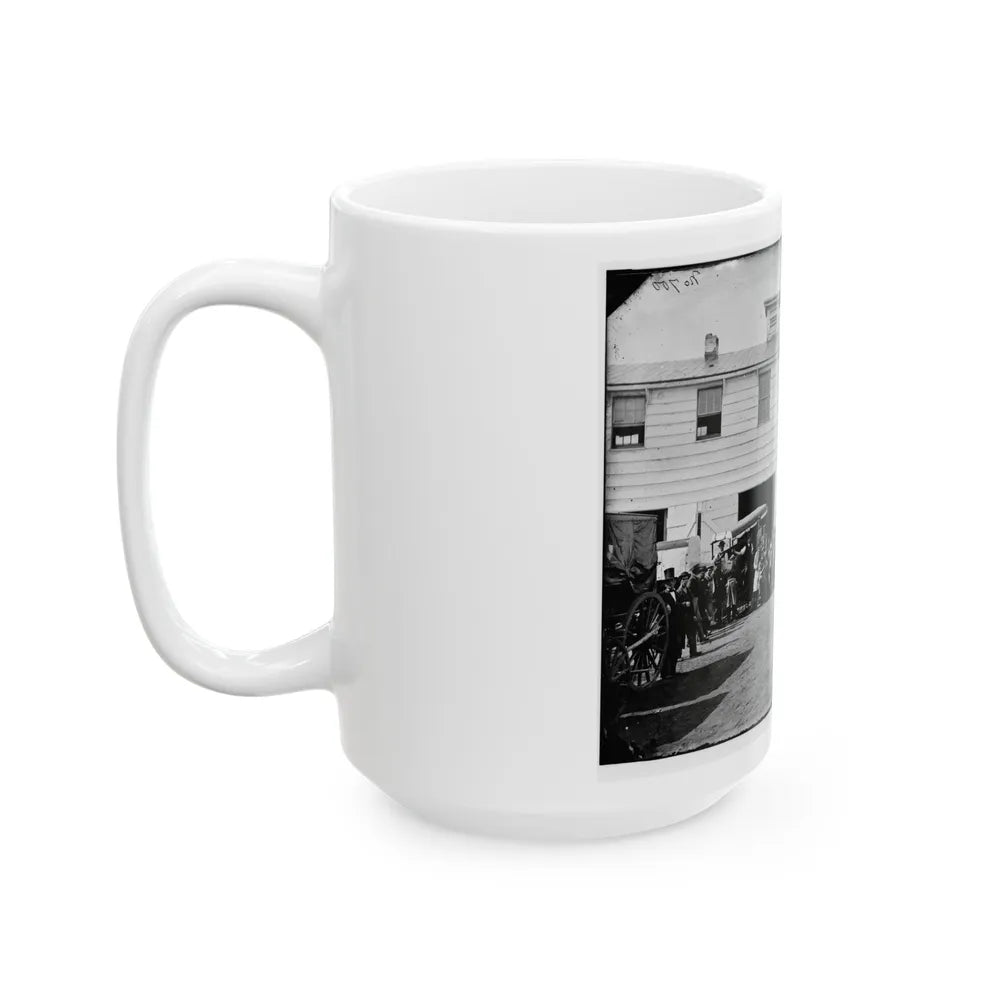 Washington, D.C. Workmen In Front Of The Trimming Shop (U.S. Civil War) White Coffee Mug-Go Mug Yourself