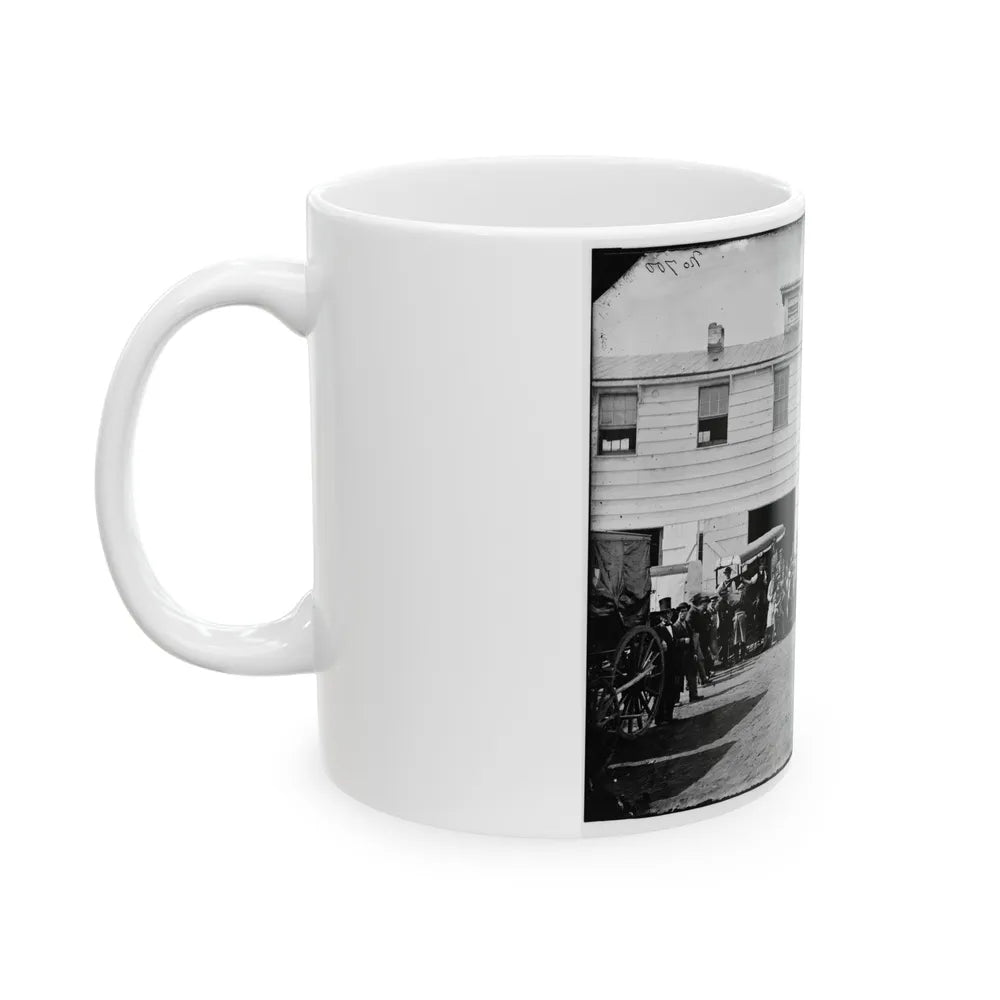 Washington, D.C. Workmen In Front Of The Trimming Shop (U.S. Civil War) White Coffee Mug-Go Mug Yourself