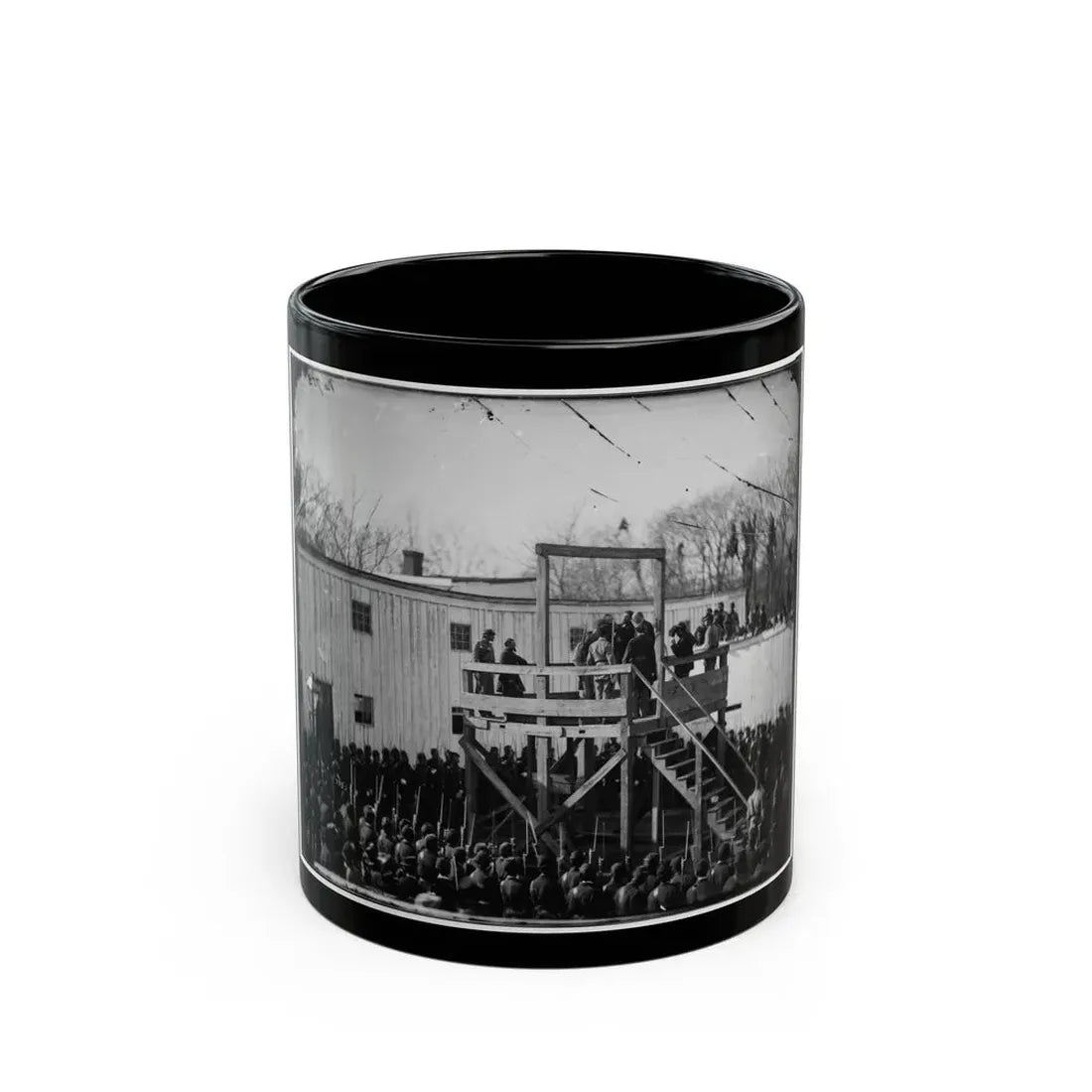 Washington, D.C. Adjusting The Rope For The Execution Of Wirz (U.S. Civil War) Black Coffee Mug 11oz - Go Mug Yourself