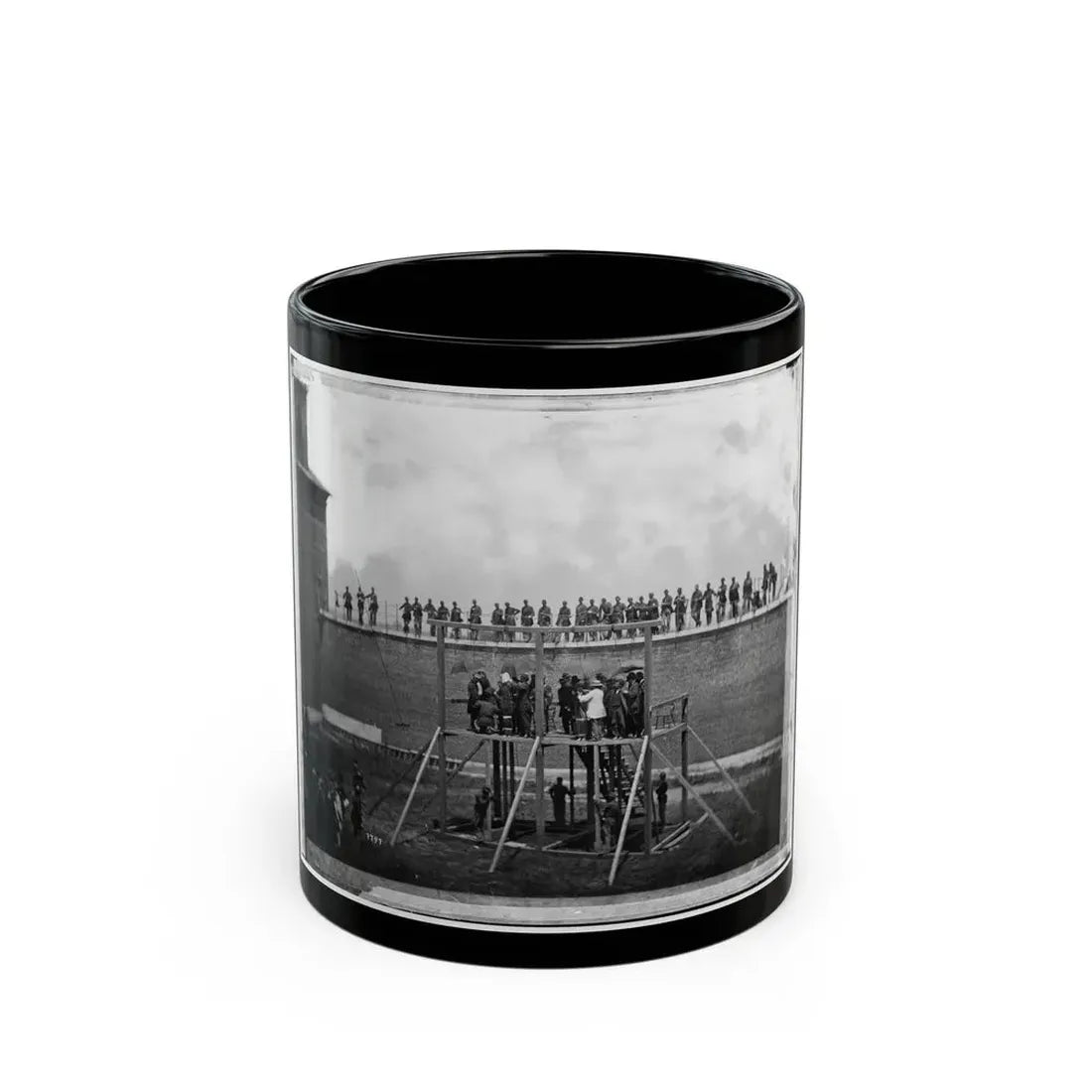 Washington, D.C. Adjusting The Ropes For Hanging The Conspirators (U.S. Civil War) Black Coffee Mug 11oz - Go Mug Yourself