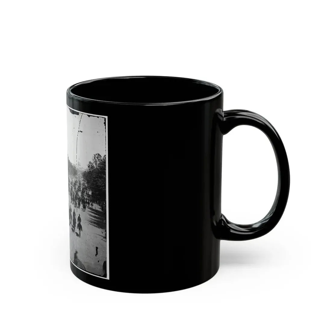 Washington, D.C. Another Artillery Unit Passing On Pennsylvania Avenue Near The Treasury (U.S. Civil War) Black Coffee Mug - Go Mug Yourself