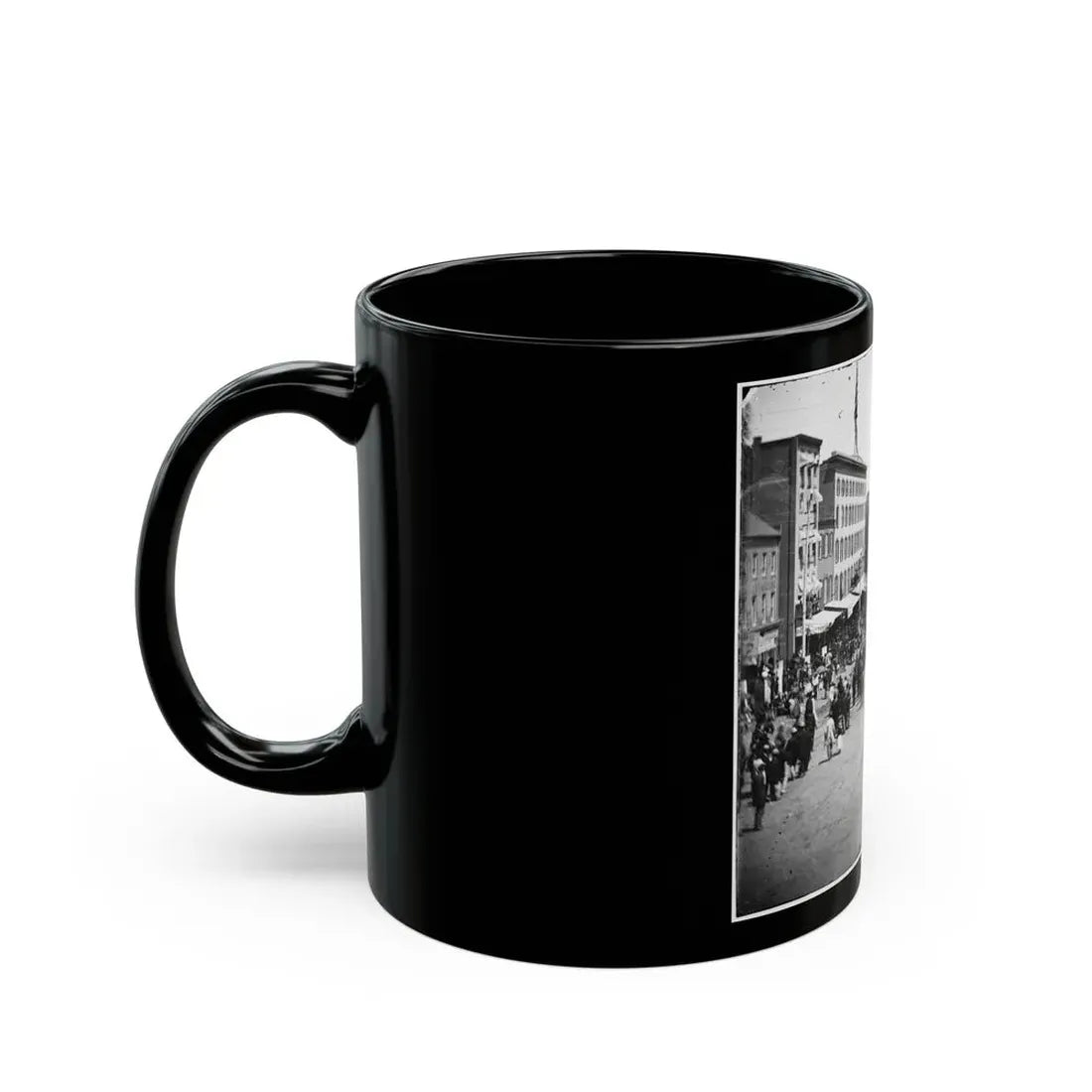 Washington, D.C. Another Artillery Unit Passing On Pennsylvania Avenue Near The Treasury (U.S. Civil War) Black Coffee Mug - Go Mug Yourself