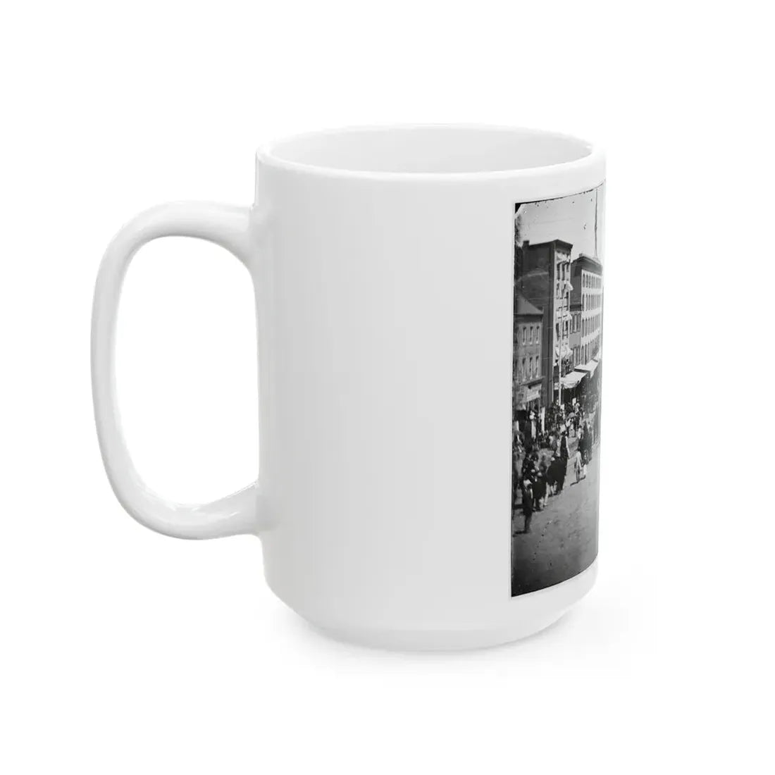 Washington, D.C. Another Artillery Unit Passing On Pennsylvania Avenue Near The Treasury (U.S. Civil War) White Coffee Mug - Go Mug Yourself