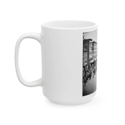 Washington, D.C. Another Artillery Unit Passing On Pennsylvania Avenue Near The Treasury (U.S. Civil War) White Coffee Mug - Go Mug Yourself