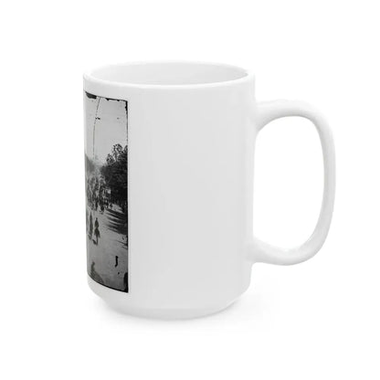 Washington, D.C. Another Artillery Unit Passing On Pennsylvania Avenue Near The Treasury (U.S. Civil War) White Coffee Mug - Go Mug Yourself