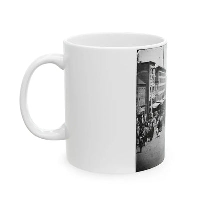 Washington, D.C. Another Artillery Unit Passing On Pennsylvania Avenue Near The Treasury (U.S. Civil War) White Coffee Mug - Go Mug Yourself