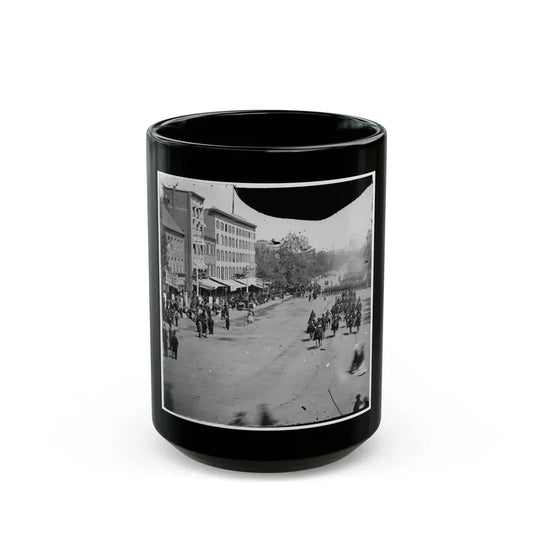 Washington, D.C. Artillery Unit Passing On Pennsylvania Avenue Near The Treasury (U.S. Civil War) Black Coffee Mug 15oz - Go Mug Yourself