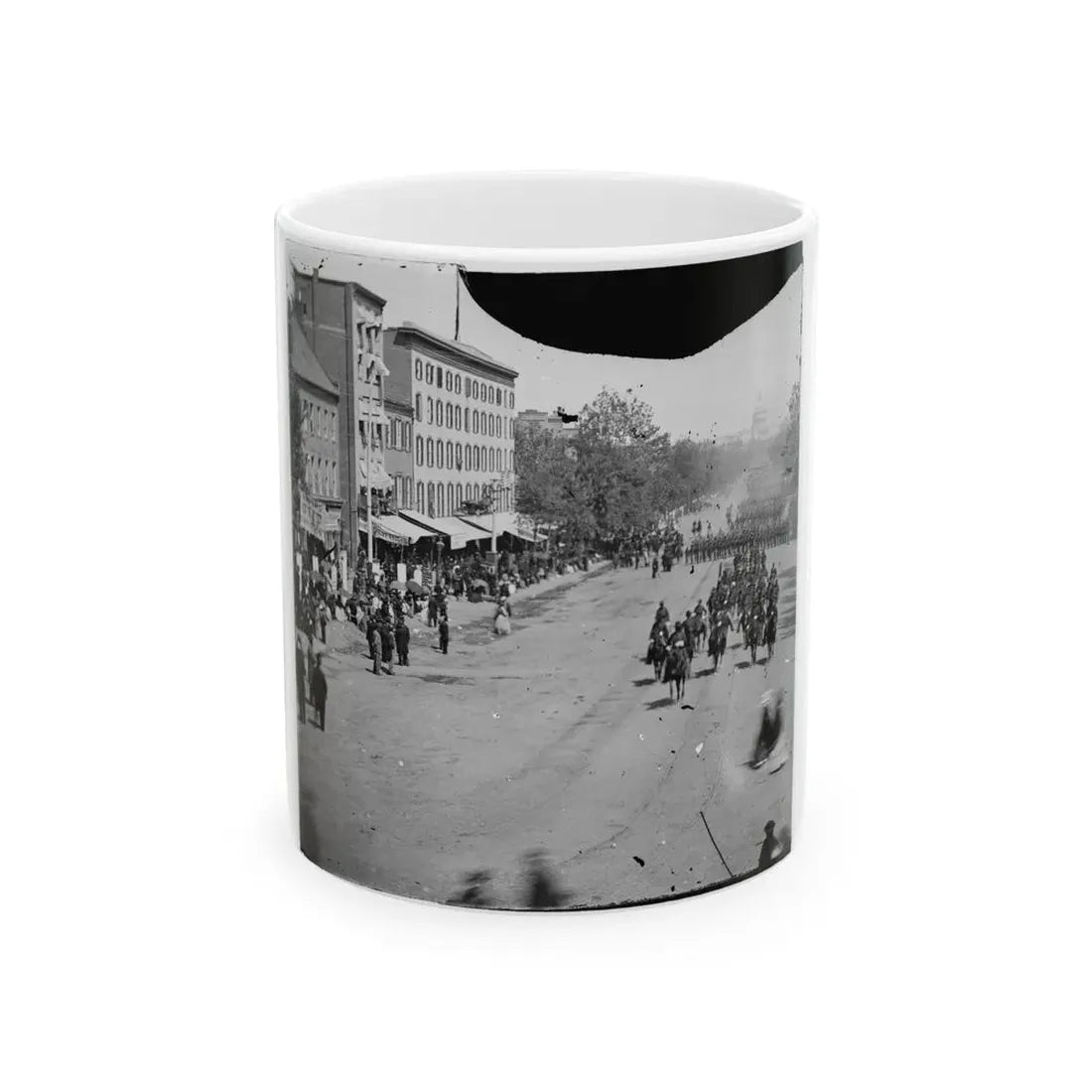 Washington, D.C. Artillery Unit Passing On Pennsylvania Avenue Near The Treasury (U.S. Civil War) White Coffee Mug 11oz - Go Mug Yourself
