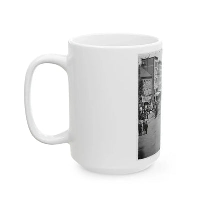 Washington, D.C. Artillery Unit Passing On Pennsylvania Avenue Near The Treasury (U.S. Civil War) White Coffee Mug - Go Mug Yourself