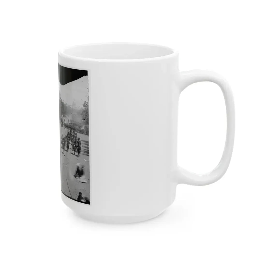 Washington, D.C. Artillery Unit Passing On Pennsylvania Avenue Near The Treasury (U.S. Civil War) White Coffee Mug - Go Mug Yourself