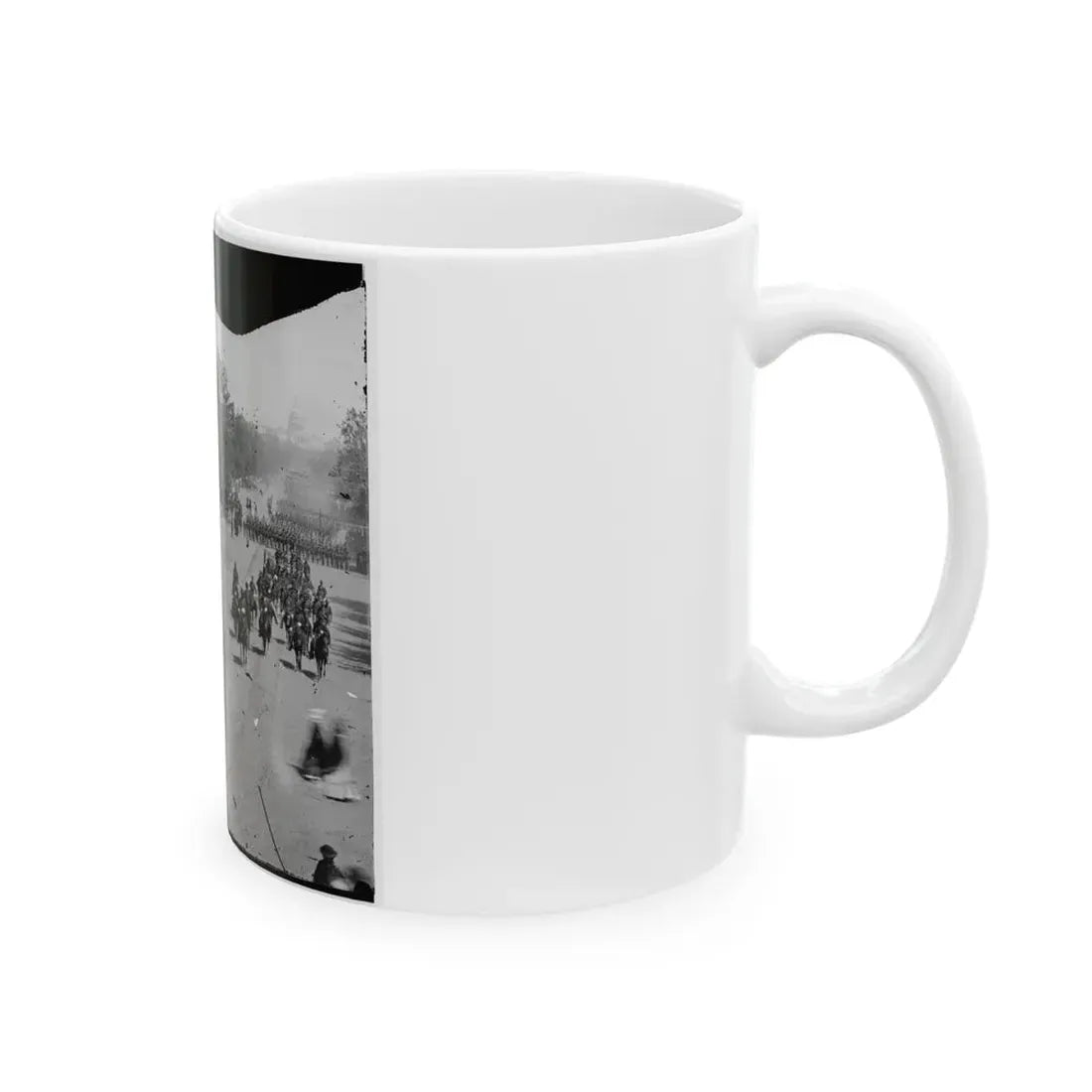 Washington, D.C. Artillery Unit Passing On Pennsylvania Avenue Near The Treasury (U.S. Civil War) White Coffee Mug - Go Mug Yourself