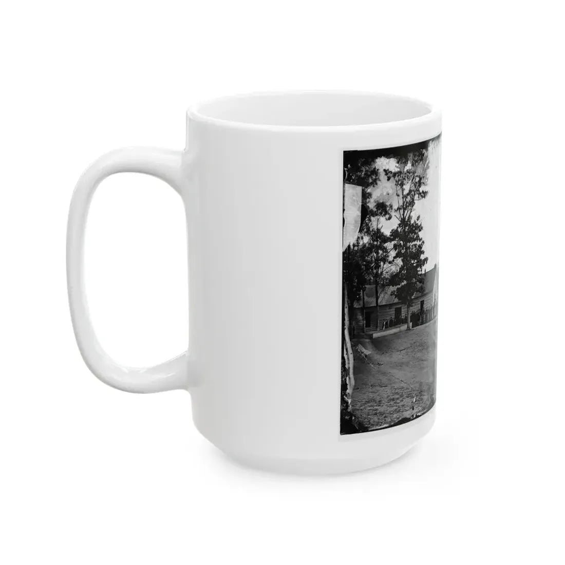 Washington, D.C. Band Before Officers' Quarters At Harewood Hospital (U.S. Civil War) White Coffee Mug - Go Mug Yourself