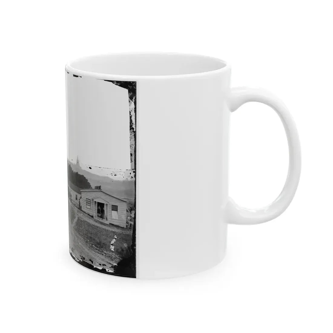 Washington, D.C. Band Before Officers' Quarters At Harewood Hospital (U.S. Civil War) White Coffee Mug - Go Mug Yourself