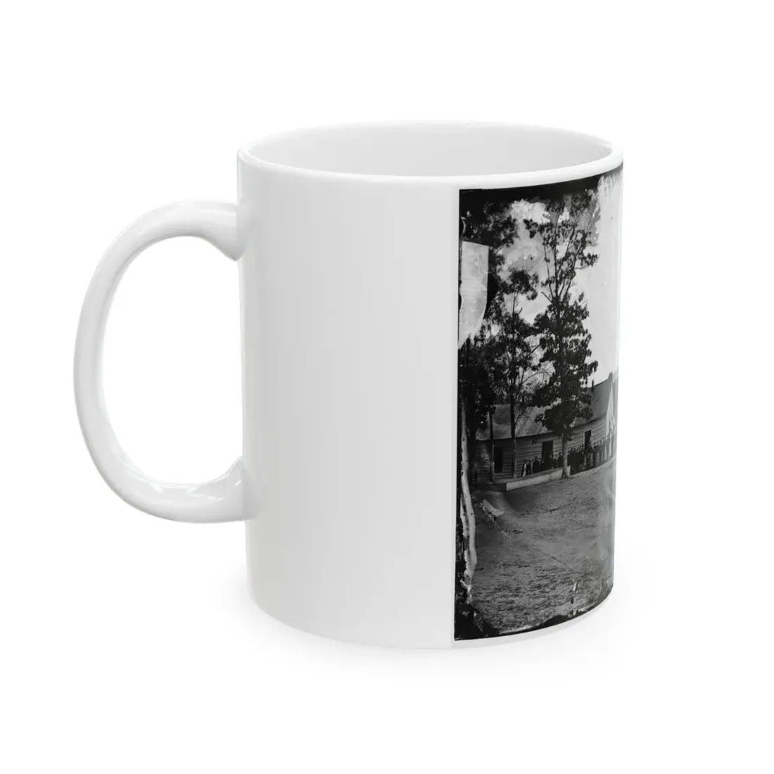 Washington, D.C. Band Before Officers' Quarters At Harewood Hospital (U.S. Civil War) White Coffee Mug - Go Mug Yourself