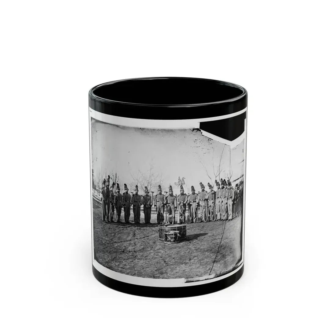 Washington, D.C. Band Of 9th Veteran Reserve Corps, In Shakoes And Frogged Jackets, At Washington Circle (U.S. Civil War) Black Coffee Mug 11oz - Go Mug Yourself