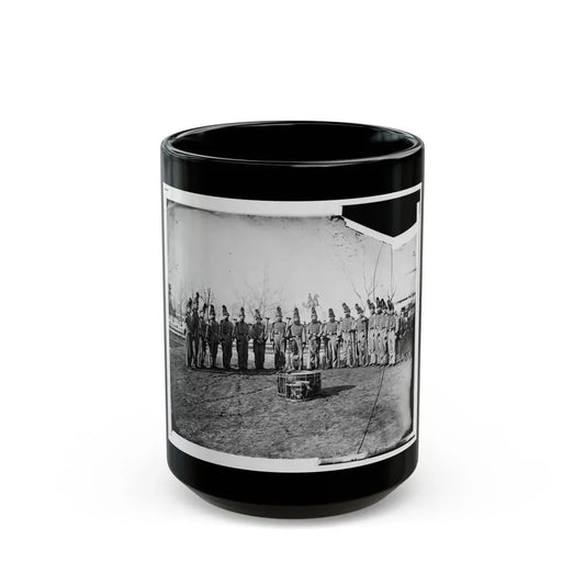 Washington, D.C. Band Of 9th Veteran Reserve Corps, In Shakoes And Frogged Jackets, At Washington Circle (U.S. Civil War) Black Coffee Mug 15oz - Go Mug Yourself
