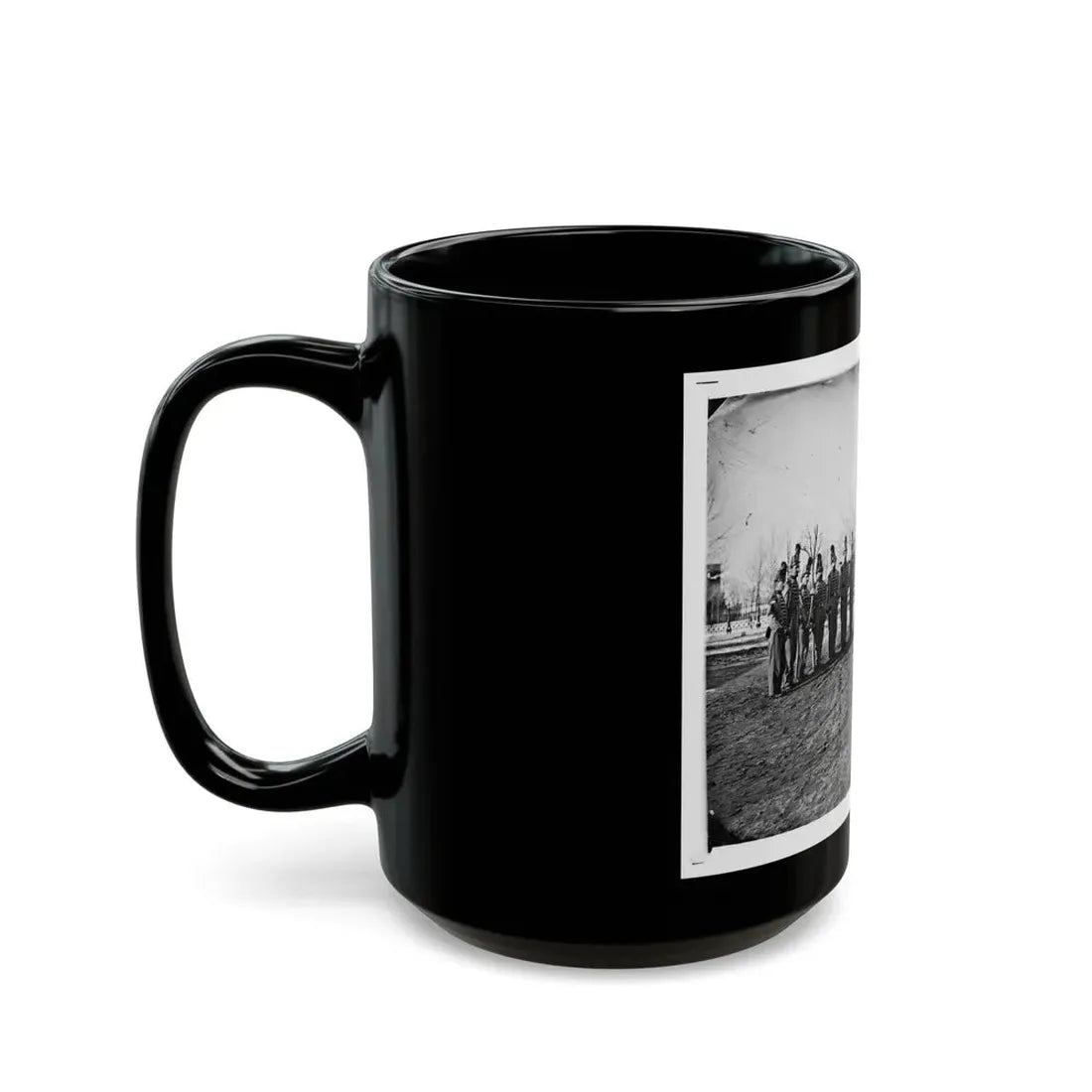 Washington, D.C. Band Of 9th Veteran Reserve Corps, In Shakoes And Frogged Jackets, At Washington Circle (U.S. Civil War) Black Coffee Mug - Go Mug Yourself