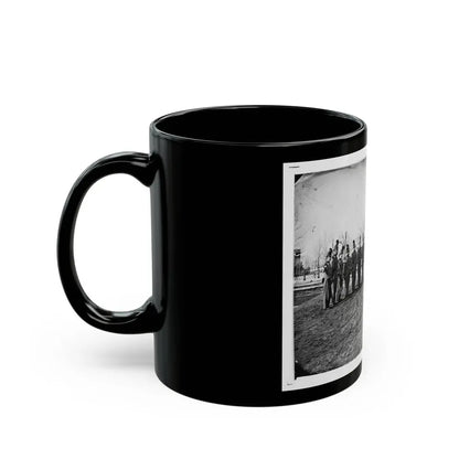 Washington, D.C. Band Of 9th Veteran Reserve Corps, In Shakoes And Frogged Jackets, At Washington Circle (U.S. Civil War) Black Coffee Mug - Go Mug Yourself