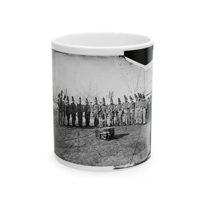Washington, D.C. Band Of 9th Veteran Reserve Corps, In Shakoes And Frogged Jackets, At Washington Circle (U.S. Civil War) White Coffee Mug 11oz - Go Mug Yourself