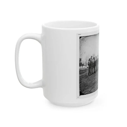 Washington, D.C. Band Of 9th Veteran Reserve Corps, In Shakoes And Frogged Jackets, At Washington Circle (U.S. Civil War) White Coffee Mug - Go Mug Yourself