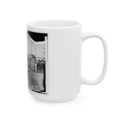 Washington, D.C. Band Of 9th Veteran Reserve Corps, In Shakoes And Frogged Jackets, At Washington Circle (U.S. Civil War) White Coffee Mug - Go Mug Yourself