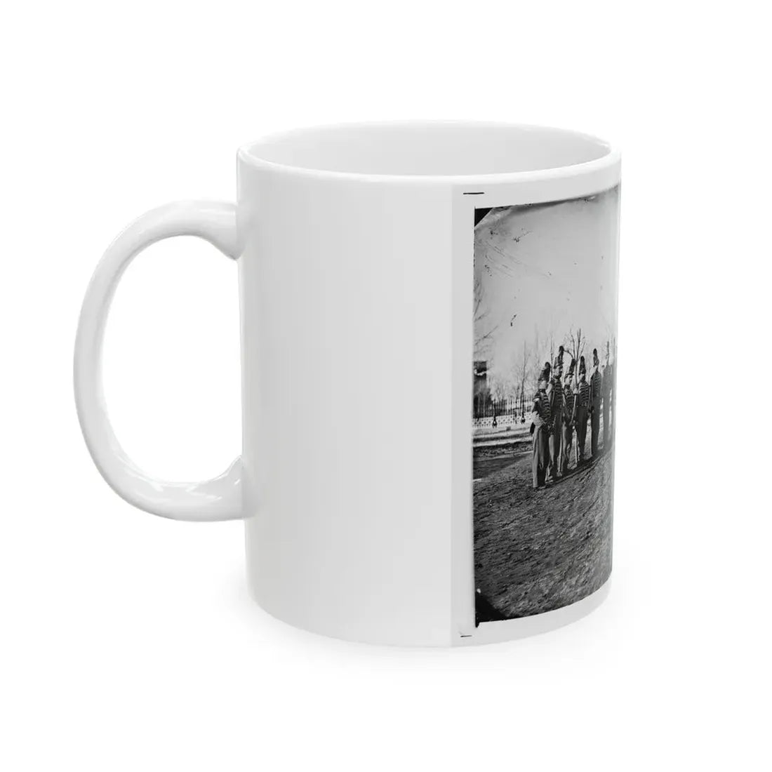 Washington, D.C. Band Of 9th Veteran Reserve Corps, In Shakoes And Frogged Jackets, At Washington Circle (U.S. Civil War) White Coffee Mug - Go Mug Yourself