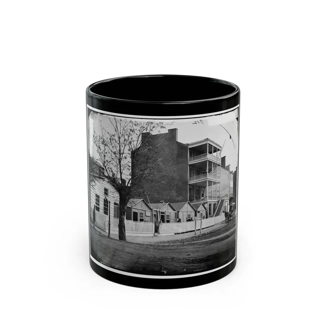Washington, D.C. Buildings Of The Sanitary Commission Home Lodge For Invalid Soldiers, North Capitol Near C St. (U.S. Civil War) Black Coffee Mug 11oz - Go Mug Yourself