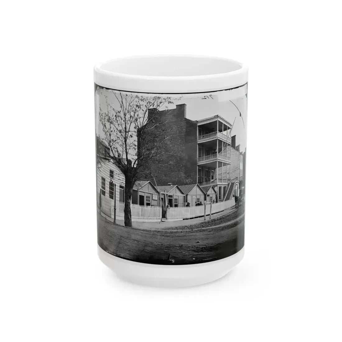 Washington, D.C. Buildings Of The Sanitary Commission Home Lodge For Invalid Soldiers, North Capitol Near C St. (U.S. Civil War) White Coffee Mug 15oz - Go Mug Yourself