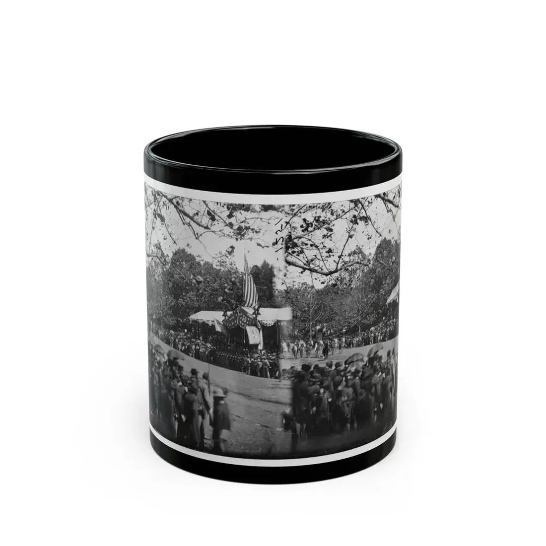 Washington, D.C. Cavalry Unit Passing Presidential Reviewing Stand (U.S. Civil War) Black Coffee Mug 11oz - Go Mug Yourself