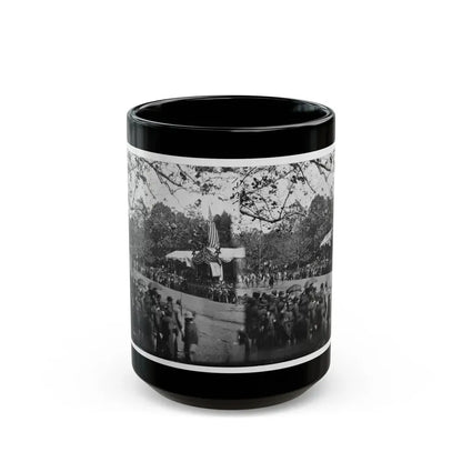 Washington, D.C. Cavalry Unit Passing Presidential Reviewing Stand (U.S. Civil War) Black Coffee Mug 15oz - Go Mug Yourself