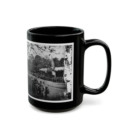 Washington, D.C. Cavalry Unit Passing Presidential Reviewing Stand (U.S. Civil War) Black Coffee Mug - Go Mug Yourself