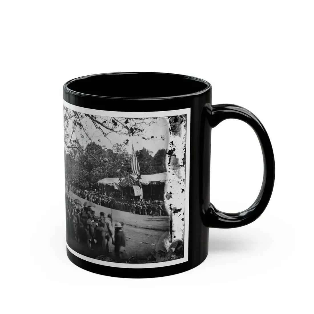 Washington, D.C. Cavalry Unit Passing Presidential Reviewing Stand (U.S. Civil War) Black Coffee Mug - Go Mug Yourself