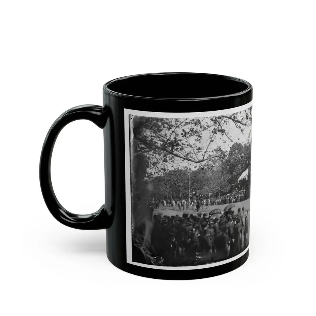 Washington, D.C. Cavalry Unit Passing Presidential Reviewing Stand (U.S. Civil War) Black Coffee Mug - Go Mug Yourself