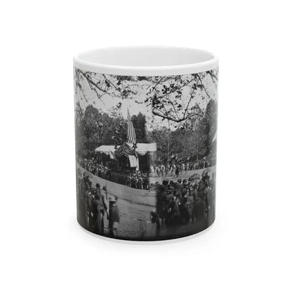 Washington, D.C. Cavalry Unit Passing Presidential Reviewing Stand (U.S. Civil War) White Coffee Mug 11oz - Go Mug Yourself
