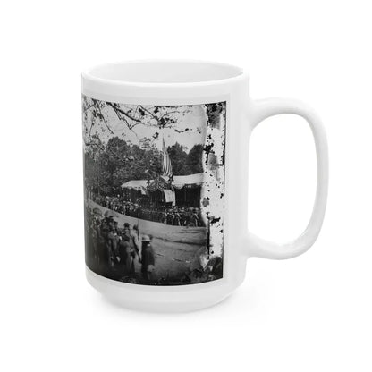 Washington, D.C. Cavalry Unit Passing Presidential Reviewing Stand (U.S. Civil War) White Coffee Mug - Go Mug Yourself