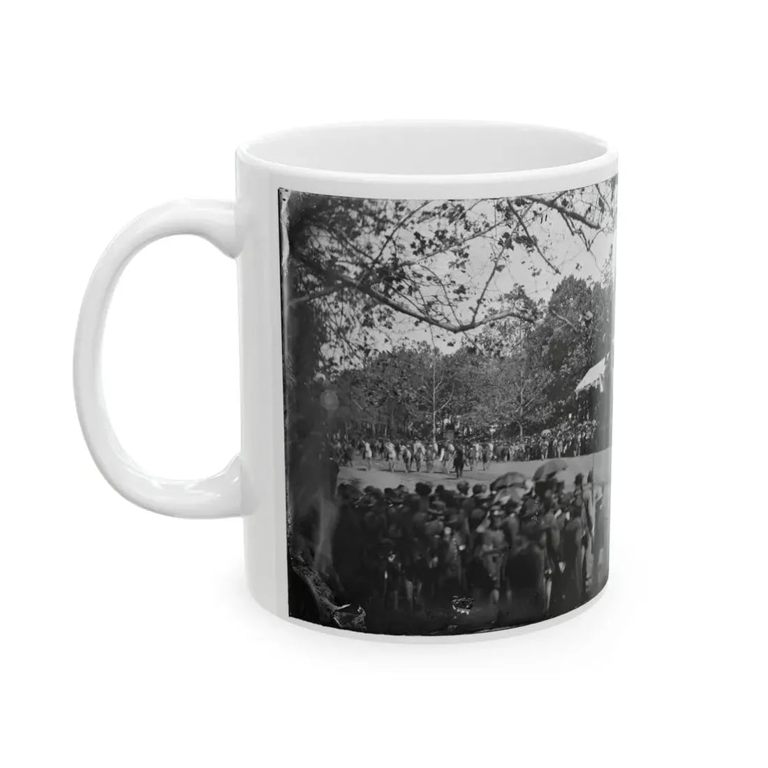 Washington, D.C. Cavalry Unit Passing Presidential Reviewing Stand (U.S. Civil War) White Coffee Mug - Go Mug Yourself