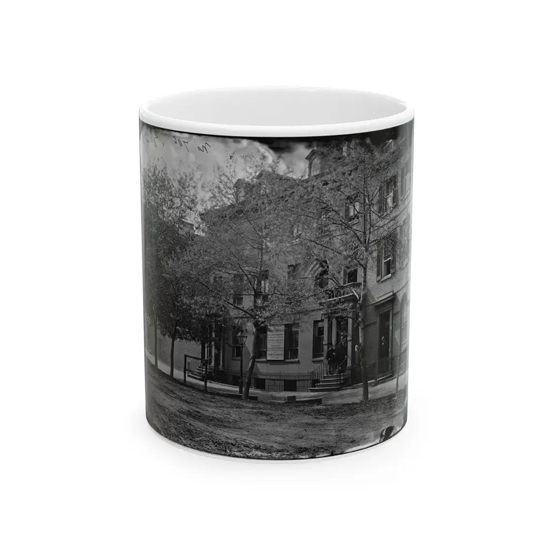 Washington, D.C. Central Office Of The Sanitary Commission, 1333 F Street, N.W. (U.S. Civil War) White Coffee Mug 11oz - Go Mug Yourself