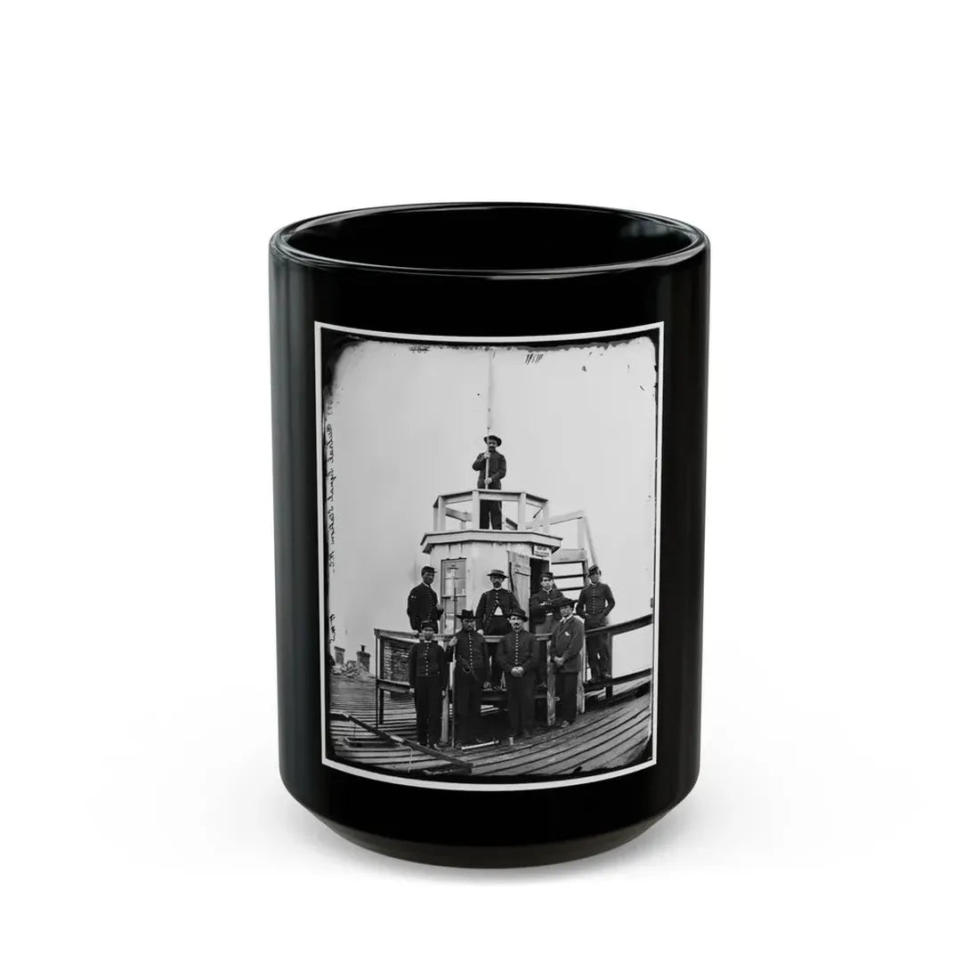 Washington, D.C. Central Signal Station, Winder Building, 17th And E Streets Nw, And Signal Corps Men (U.S. Civil War) Black Coffee Mug 15oz - Go Mug Yourself