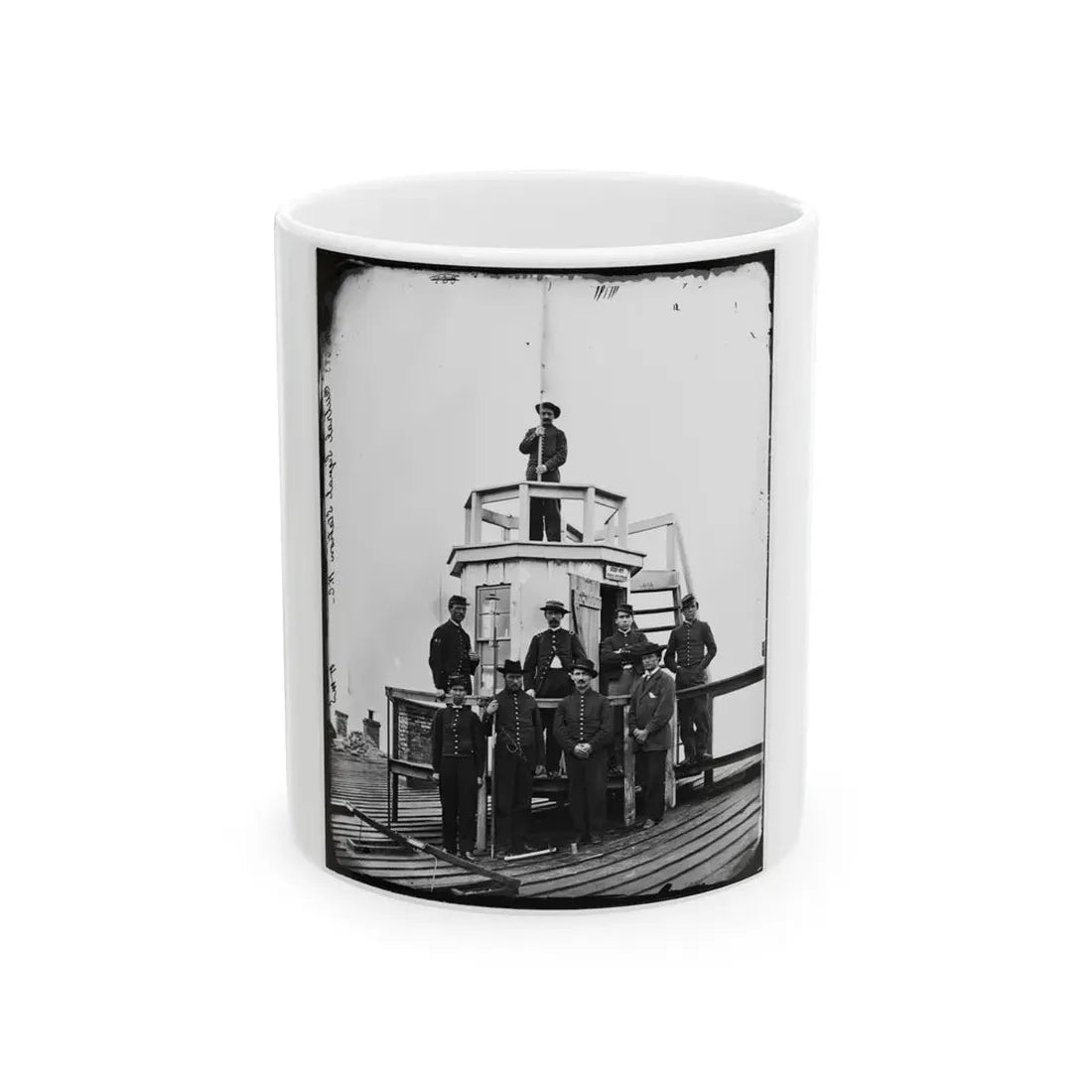 Washington, D.C. Central Signal Station, Winder Building, 17th And E Streets Nw, And Signal Corps Men (U.S. Civil War) White Coffee Mug 11oz - Go Mug Yourself